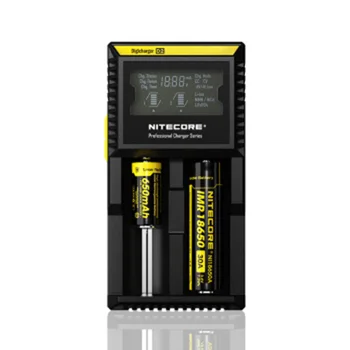 Original Nitecore D2 Încărcător de Baterie LCD Inteligent de Încărcare pentru 18650 14500 16340 26650 O AA Baterii AAA Încărcător 12V cea Mai buna Calitate
