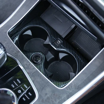 Fibra de Carbon Auto Centrală Cana de Apa Titularul Cadru Capac Ornamental de Interior Autocolant Pentru BMW X5 G05 2019-21 Accesorii Auto Decor