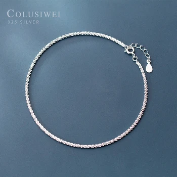 COLUSIWEI Autentic Argint 925 Înstelat Bratara pentru Femei Simplu Picior de Argint Brățară coreea Style Femeie Moda Bijuterii