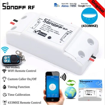 Sonoff RF WiFi Comutator Wireless 433MHz Receptor Telecomanda DIY Acasă Inteligente de Automatizare Module de relee cu Alexa de Start Google