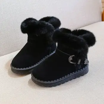 COZULMA Copii Fete de Iarnă Garnitură de Pluș Cizme de Zapada Copii Moda piele de Căprioară Glezna Cizme Pantofi de Bumbac Dimensiune 26-36