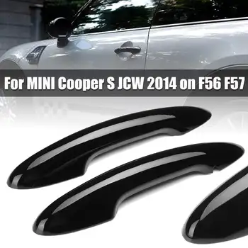 2 Buc Negru Lucios Mânerul Ușii Mașinii de Acoperire Pentru BMW MINI Cooper S JCW pe F56 F57 Masina Acoperă Mâner Accesorii 15621