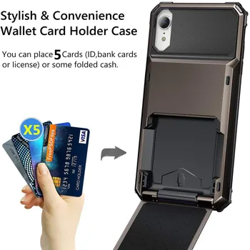 Pentru iPhone X XS XR XS MAX SE 2 SE 2020 Portofel ID Slot de Card de Credit, Titularul de Caz Pentru iPhone 7 8 6 6S Plus 11 Por Max 6.5 6.1 5.8