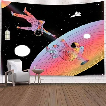 GOANG macrame agățat de perete de culoare de apă psihedelice tapiserie de perete pentru copii de vis astronaut decorare dormitor tapiserie de perete