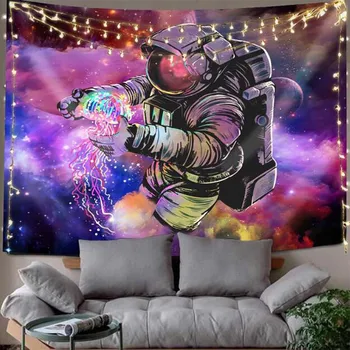 GOANG macrame agățat de perete de culoare de apă psihedelice tapiserie de perete pentru copii de vis astronaut decorare dormitor tapiserie de perete