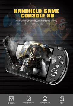 Video Retro Joc Consola X9 ForPSVita Portabile Jucător de Joc pentru PSP Viat Jocuri Retro 5.0 inch Ecran plat cu Mp3, Film Camera