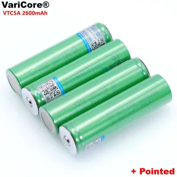 4buc VariCore VTC5A 2600mAh 3.6 V 18650 Baterie Litiu 30A descărcarea de Gestiune pentru US18650VTC5 baterii +Subliniat