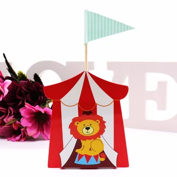 Desene animate cutie de bomboane de Circ Cutie de Bomboane Petrecere Temă Petrecere de Aniversare pentru Copii pachet cadou de nunta de oaspeți pachet cadou pentru oaspeți
