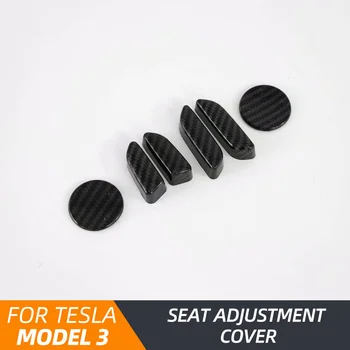 Pentru Tesla Model 3 Model S Model X ABS imita Fibra de Carbon de Culoare Interior Seat Reglați Butonul de Comutare de Acoperire Tapiterie Auto Styling Acce