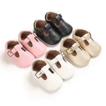 NOU Pantofi pentru Copii Nou-născuți Băieți Fete Prima Pietoni Copii Copii mici Dantela-Up Piele PU Talpa Moale 0-18 Luni