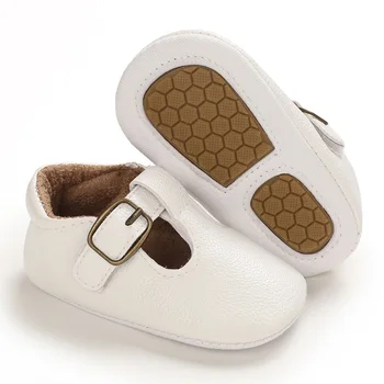 NOU Pantofi pentru Copii Nou-născuți Băieți Fete Prima Pietoni Copii Copii mici Dantela-Up Piele PU Talpa Moale 0-18 Luni