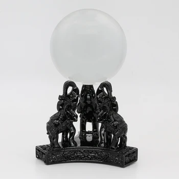 Rășină Display Stand de Cristal Lentile de Sticlă Mingea Divinație Fotografie Lensball Elefant Bază 40 50 60 80mm Mare Sferă de Magie Titular 1571