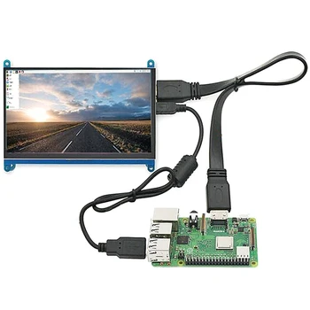 7 Inch pentru Raspberry Pi 3 Model B+ LCD Display Apăsați LCD cu Ecran 1024x600 HDMI Monitor TFT + Titularul Caz pentru Raspberry Pi 3
