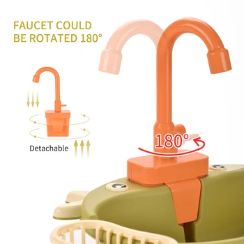 Copii Vițel mașină de spălat Vase Electric se Spală Chiuveta Castron Pentru Fiecare Bucătărie de Jucărie Set de Vase de bucatarie accesorii bucatarie copii jucărie set