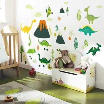 30x90cm desene animate model autocolante de perete pentru camera copiilor autocolante dinozaur pădure autocolante decorare camera de autocolante de perete decalcomanii