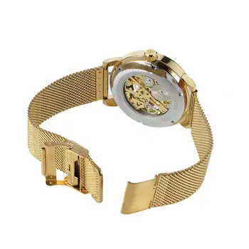 FORSINING oameni de Afaceri și femei ceasuri de aur curea ceasuri cuarț încheietura ceasuri