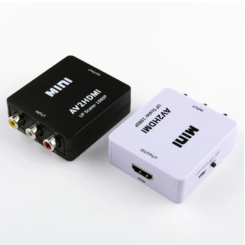 Mini AV cu HDMI Video Converter Box AV2HDMI RCA AV, HDMI, CVBS la HDMI Adaptor pentru HDTV TV, PS3, PS4, PC, DVD Xbox Proiector