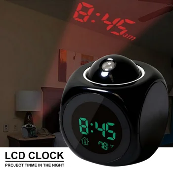 Acasă Electronic, Ceas Digital, Ceas Deșteptător Prognoza Meteo Controler de Temperatura Display LCD Multi-Funcție Ceas Proiector