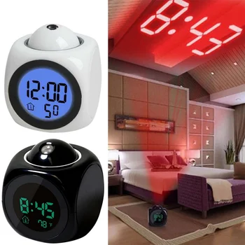 Acasă Electronic, Ceas Digital, Ceas Deșteptător Prognoza Meteo Controler de Temperatura Display LCD Multi-Funcție Ceas Proiector