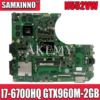 N552VW Laptop placa de baza Pentru Asus VivoBook Pro N552VW N552VX N552V original, placa de baza HM170 I7-6700HQ GTX960M-2GB