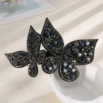 2018-coreean Simplu Fluture Cristal Clip de Păr pentru Fete Drăguț Stras Ace de Păr de Moda pentru Femei Full Diamond Accesorii de Par