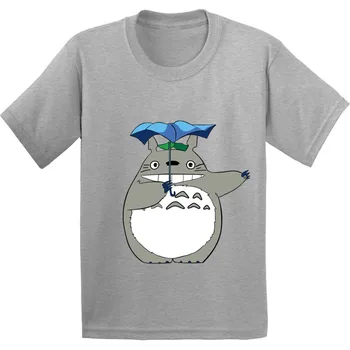 Bumbac,Japonia Anime Totoro Model pentru Copii T-shirt pentru Copii Desene animate Amuzant tricou Baieti/Fete Maneci Scurte Haine,GKT212