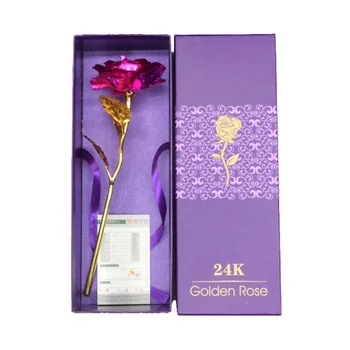 24 K Aur Placate cu Trandafir Romantic de Flori pentru Iubita, Prietena de Crăciun Cadouri de Ziua Îndrăgostiților Acasă Decorare