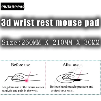 PINKHIPPOS Anime JOJO 3D Brando Silicon Pe Mouse Pad Personaj Anime bărbați Încheietura Restul Mouse-ul mat Mousepad
