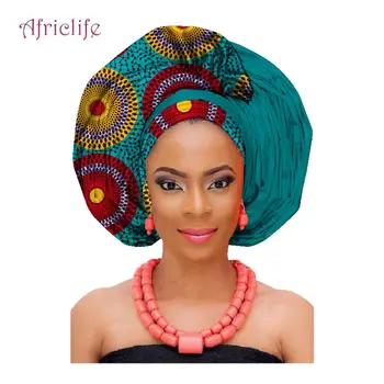 Două Culori Mozaic Eșarfă Șaluri Femei Africane Cap Înfășurați Africane Tradiționale de Moda Ceara Tipărite Ankara Bumbac Văl AF002
