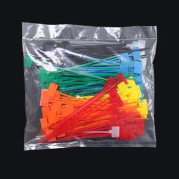 250pcs/Sac de Amestecat de Culoare Ușor marcu 4*150mm Nailon Cablu tag etichete de Plastic buclă Legături markeri Cablu de Tag-ul auto-blocare Zip Ties