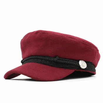 2020 Nouă Iarnă Șapcă de Baseball pentru Femei Stil francez Lână Baker ' s New Cool Femei Șapcă de Baseball Negru Cozoroc Pălărie