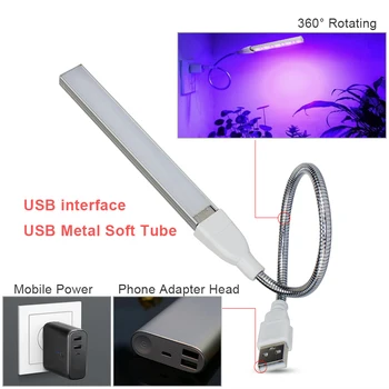 Cresc de Noapte Spectru Complet Planta de Interior Cresc de Lumină LED SMD2835 3W USB LED-uri Cresc de Lumină Pentru Răsaduri de Plante cu efect de Seră Hidroponică