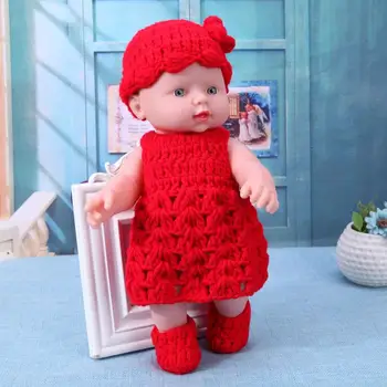 30cm Baby Doll Vinil Moale de Silicon Realiste în Viață Bebelușii de Jucărie pentru Copii de Simulare Păpușă Jucărie Cadou de Ziua Rochie Tricot Costume 16086