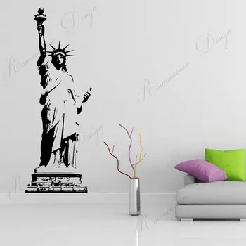 New York City Semn Statuia Libertății Perete Decal Vinil Acasă Decorare Camera De Zi Dormitor Decalcomanii Detașabil Autoadezive 4303