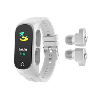 Brățară inteligent și TWS Pavilioane 2 in 1 rata de inima tensiunea mesaj împinge smartwatch sport multiple modul inteligent watch