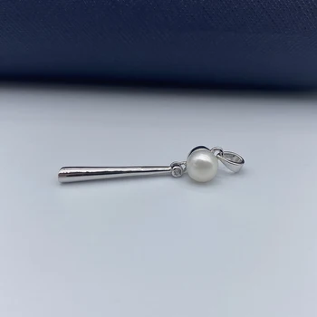 Sinya 925 de argint pur stick pandantiv farmecul natural de apă dulce colier de perle includ 18inch lanț moda hot de bijuterii pentru femei