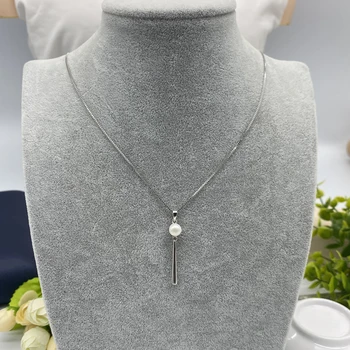 Sinya 925 de argint pur stick pandantiv farmecul natural de apă dulce colier de perle includ 18inch lanț moda hot de bijuterii pentru femei