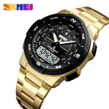 Noi SKMEI Bărbați Afaceri Cuarț Ceas Barbati Ceas de mână Ceas din Oțel Inoxidabil Mens Ceasuri de Top de Brand de Lux Impermeabil Ceasuri Sport