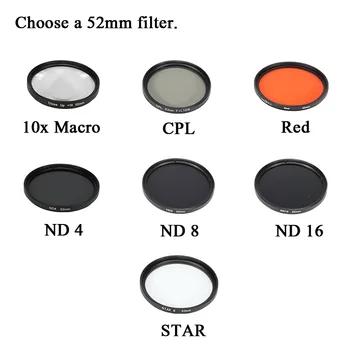 Aluminiu Caz de Protecție Cușcă pentru GoPro Hero 8 Negru cu 52mm inel Adaptor CPL/Rosu/ND4/8/16/Steaua/10x Macro/Filtru pentru go pro 8