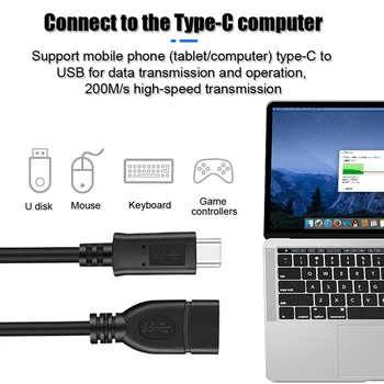 AIXXCO C USB la Adaptorul USB OTG Cablu USB de Tip C Male la USB 3.0 de sex Feminin Cablu Adaptor pentru MacBook Pro Samsung Tip C Adaptor