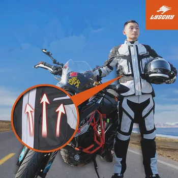 LYSCHY Motocicleta Impermeabil Sacou și Pantaloni Bărbați 4 Sezoane de Curse de Motociclete Proteja Costume Ciclism Respirabil Multifuncțional Costum