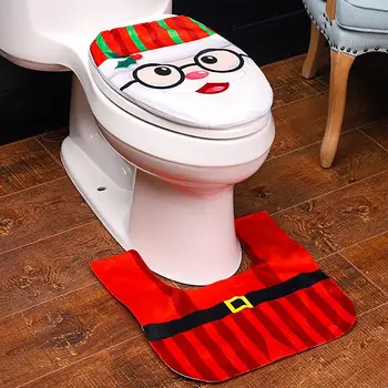 QIFU Moș crăciun Capac de Toaletă Crăciun Fericit Decor pentru Acasă 2020 Navidad Ornamente de Crăciun, de Anul Nou 2021 Decor de Crăciun