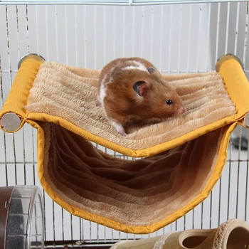 Veveriță Rat Leagăn Cuib De Custi Pentru Animale Mici Agățat Pestera Paturi Groase De Iarna Moale Cobai, Hamster Hamac