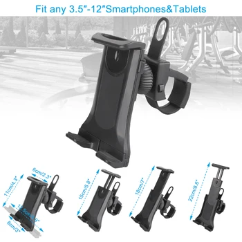 Reglabil Suport Comprimat Muntele 360 de Grade Rotativ Suport Telefon suport Suport pentru Ghidon Bicicleta Clip Stand Universal 4-12 inch