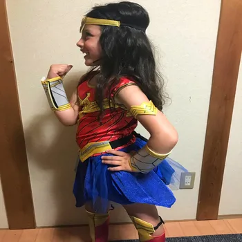 E de mirare Fată Costum Copii Dawn Of Justice Dress up super-Erou Cosplay Costum de Halloween Pentru Copii
