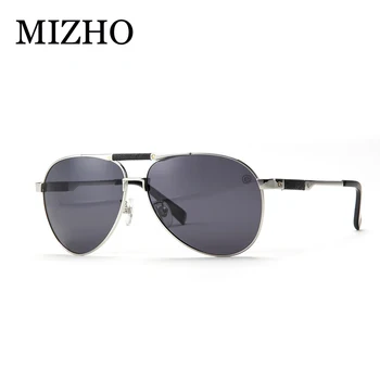MIZHO Brand Pilot de Călătorie Polarizat ochelari de Soare Barbati Noapte UV400 din Oțel Inoxidabil IP de Placare în Vid ochelari de Soare Ochelari