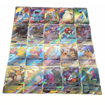 64Pcs Pokemon Sword & Shield Vmax Stralucitoare Carduri Tag Echipa engleză de Tranzacționare Carti de Joc Jucărie