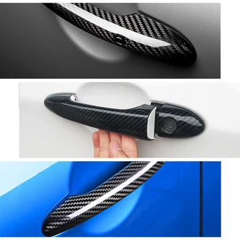 Culoare negru de Carbon, Fibra de Mânerele ușilor Capac Ornamental pentru Ford FLEX 2009~2019 Accesorii Auto Autocolante 2010 2011 2012 2013