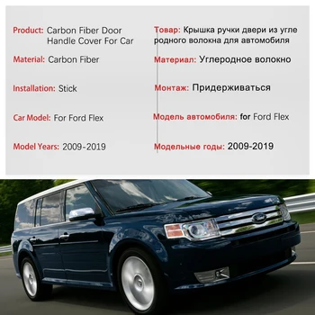 Culoare negru de Carbon, Fibra de Mânerele ușilor Capac Ornamental pentru Ford FLEX 2009~2019 Accesorii Auto Autocolante 2010 2011 2012 2013