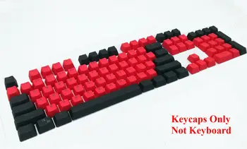 104 Taste Rosu-Negru PBT Backlit Keycap Doubleshot Taste ANSI Aspect OEM Profil pentru Cherry MX Tastatură Mecanică de Gaming